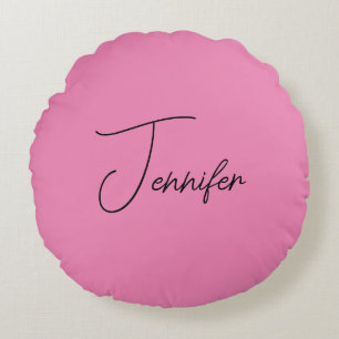 TrendMinimalistisch Moderne, Schlichte Rosa Farbe Rundes Kissen