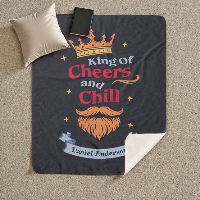 Trendmoderne, farbenfrohe Weihnachtskönig - Typogr Sherpadecke (Von Creator hochgeladen)