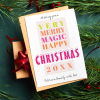 Trendmoderne große Typografie Weihnachtsgrüße