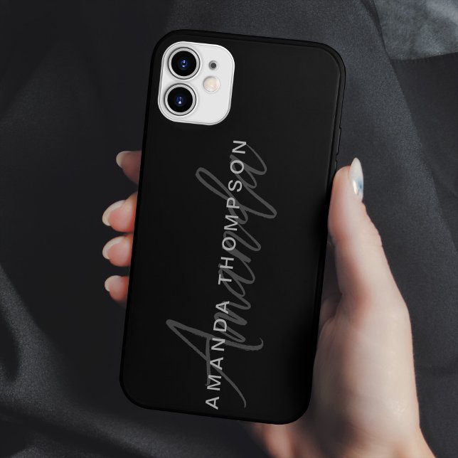 Trendmonogramm modern Personalisiert mit Namen Case-Mate iPhone Hülle (Von Creator hochgeladen)