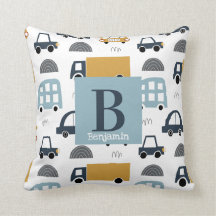 Trendpastellblau Baby Monogram Car Pattern