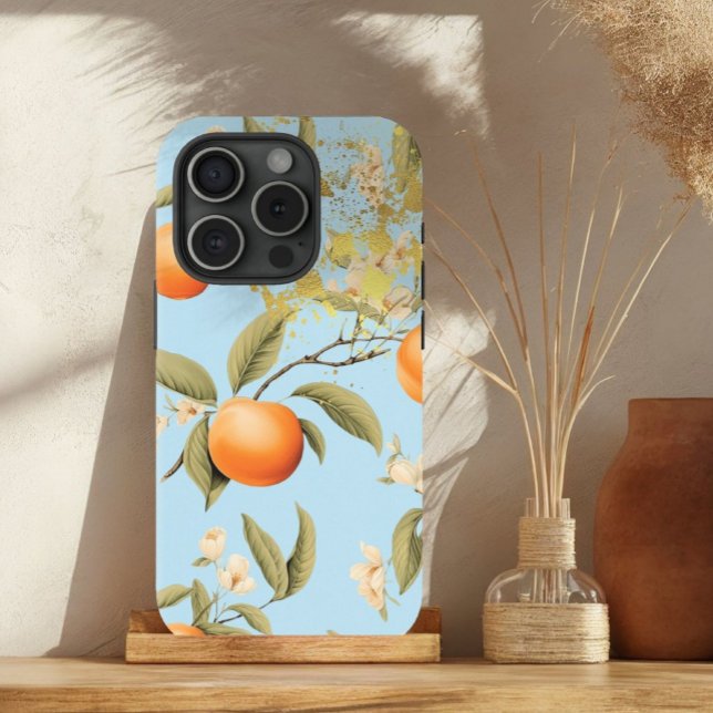 Trendpastellblau, Orange und Gold Apricot Case-Mate iPhone Hülle (Von Creator hochgeladen)