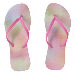 Trendpastellfarben Rosa Rosa Gelb Blau Grün Flip Flops