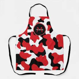 Trendred Black Cow Print Personalisiert Schürze