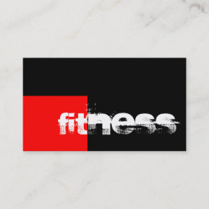 Trendred Black Fitness Sport Business Card Visitenkarte