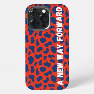 Trendred White Blue Animal Print Tough Case iPhone 13 Pro Hülle