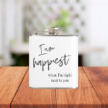 Trendromantisches Black Quote Geschenk Flachmann<br><div class="desc">Trendromantisches Black Quote Geschenk</div>