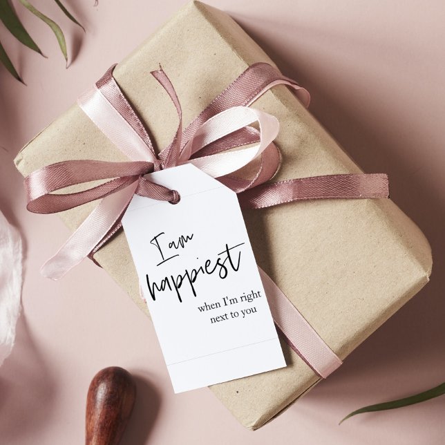 Trendromantisches Black Quote Geschenk Geschenkanhänger (Von Creator hochgeladen)