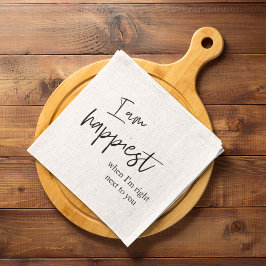 Trendromantisches Black Quote Geschenk Geschirrtuch