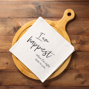 Trendromantisches Black Quote Geschenk Geschirrtuch