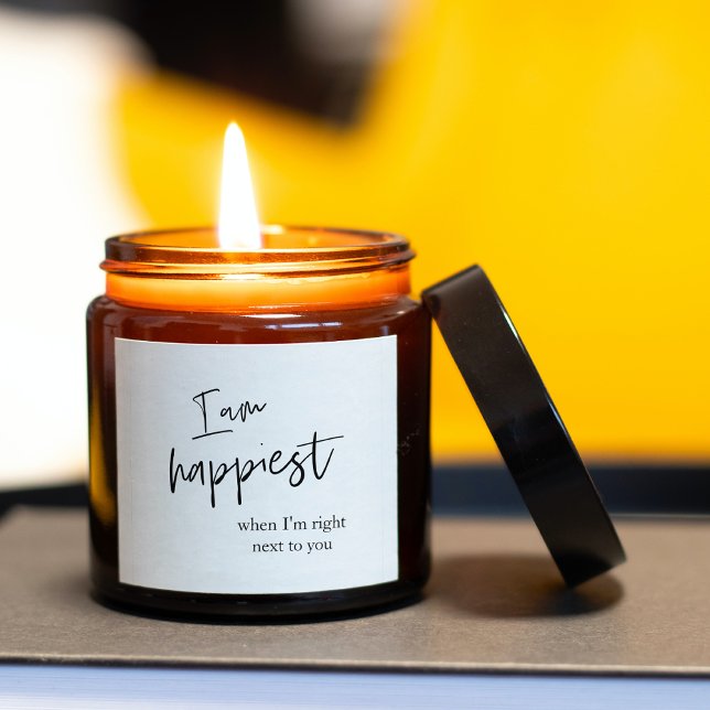 Trendromantisches Black Quote Geschenk Quadratischer Aufkleber (Von Creator hochgeladen)