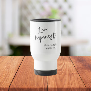 Trendromantisches Black Quote Geschenk Reisebecher
