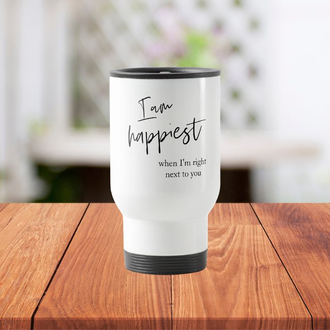 Trendromantisches Black Quote Geschenk Reisebecher (Von Creator hochgeladen)