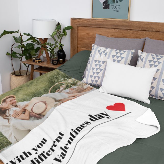 Trendromantisches Zitat | Valentines Bestes Gesche Fleecedecke (Von Creator hochgeladen)