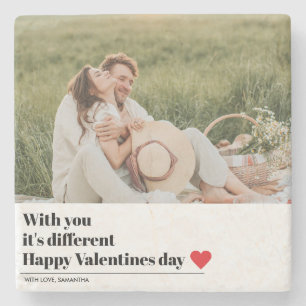 Trendromantisches Zitat   Valentines Bestes Gesche Steinuntersetzer