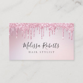 Trendrosa Goldgitter-Haarstylle Visitenkarte