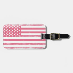 Trendrosa Grunge American Flag Gepäckanhänger