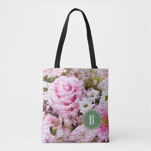 Trendrosa Rose Floral Monogram Design (Vorderseite)