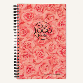Trendrosa Rosen Modernes Logo Notizbuch