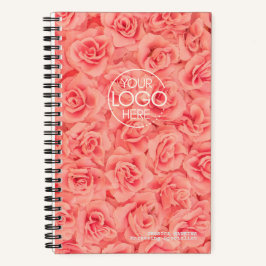 Trendrosa Rosen Modernes Logo Notizbuch