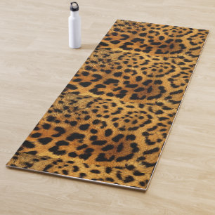 Trendschicker Tiermuster Braunleopard-Druck Yogamatte