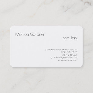 Trendschlichte Schlichte Kreativität Moderne Weiß Visitenkarte