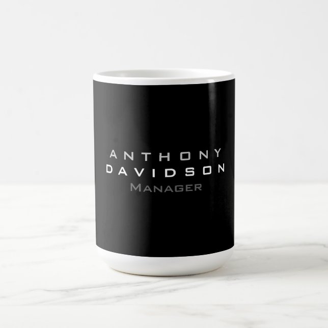Trendschwarz gemachte moderne minimalistische kaffeetasse (Mittel)