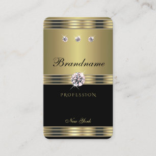 Trendschwarz und Gold mit luxuriösen Imitate Diam Visitenkarte