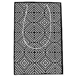 Trendschwarz-weiß-aztec Design-Geschenktasche Mittlere Geschenktüte