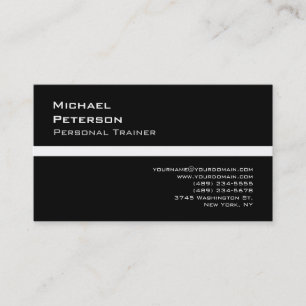 Trendschwarze Fitness Sport Business Card Visitenkarte