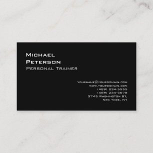Trendschwarze Fitness Sport Business Card Visitenkarte