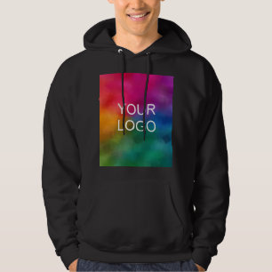 Trendschwarze Vorlage Hochladen des Fotos Logo hin Hoodie