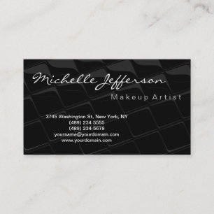 Trendscript Black Gray Pattern Business Card Visitenkarte