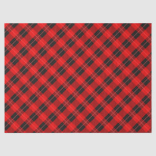 Trendsetter Kariert in Rot und Schwarz Seidenpapier