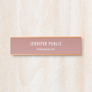 Trendsetter Rose Gold Moderne Berufliche Vorlage Türschild