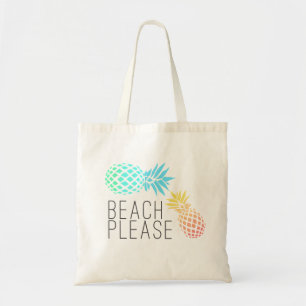 Trendsommer "beach bitte", farbenfrohe Ananas Tragetasche