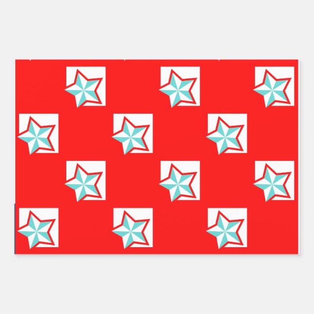 Trendstifte Wrapping Paper Flat Sheet Set 3 Geschenkpapier Set (Vorderseite)