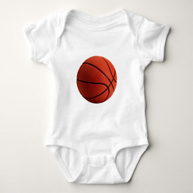 Trendstil Basketball Baby Strampler (Vorderseite)