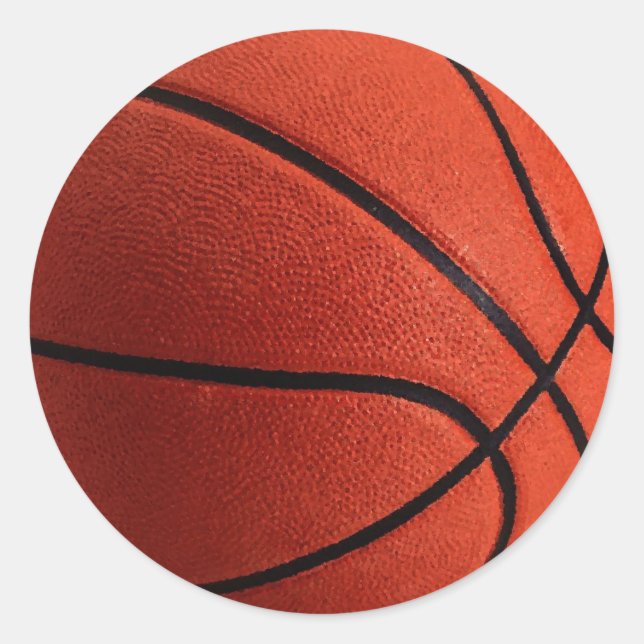 Trendstil Basketball Runder Aufkleber (Vorderseite)