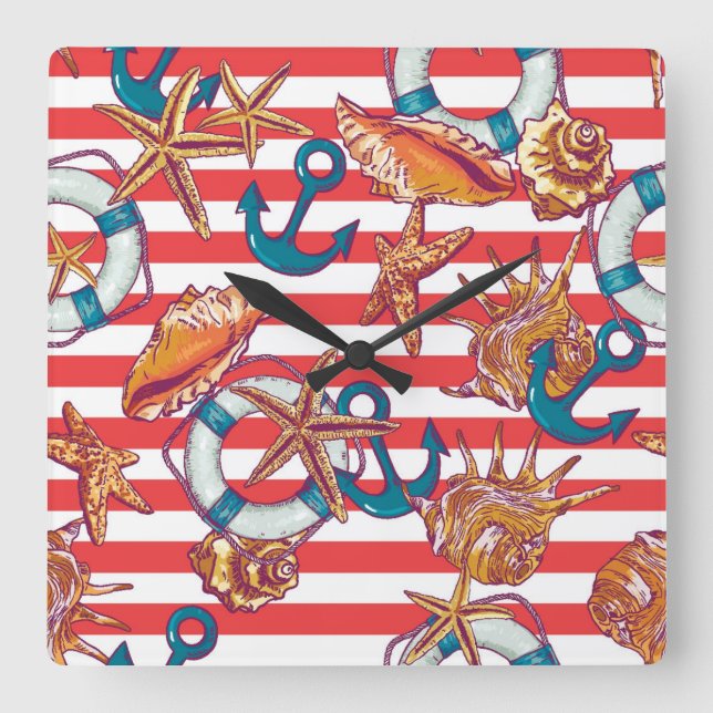 Trendstück Quadratische Wanduhr (Vorderseite)