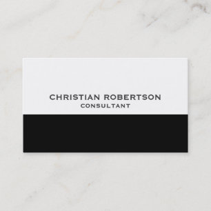 Trendstyle Schwarz-weiß Consultant Business Card Visitenkarte