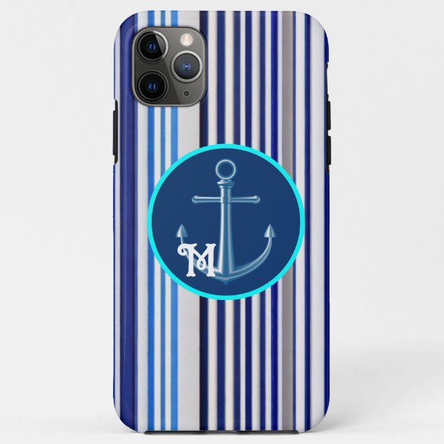 TrendSummer Navy Blue Boat Stripes Collection Case-Mate iPhone Hülle (Rückseite)