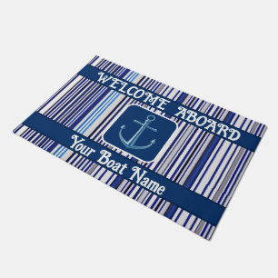 TrendSummer Navy Blue Boat Stripes Collection Fußmatte