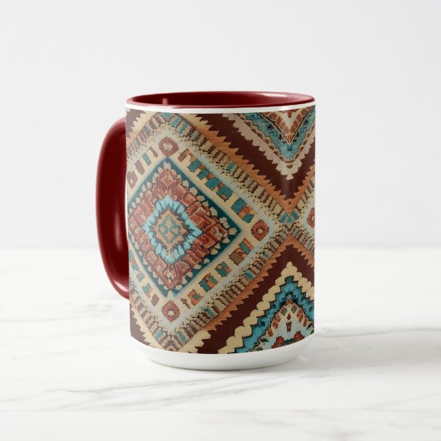 Trendtürkisch schöne alte Mustersammlung Tasse (Vorderseite Links)