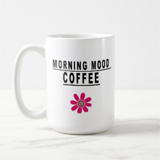 Trendtypografie Morgenstimmung, Kaffee. Kaffeetasse
