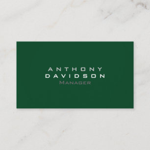 Trendup Forest Green Minimalistisch Business Card Visitenkarte