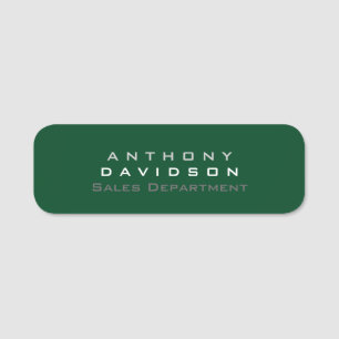 Trendup Forest Green Minimalistisch Business Namensschild