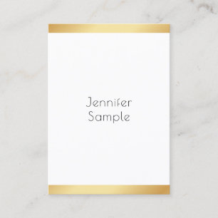 Trendvorlage Gold Weiß Modernes Beruflich Visitenkarte