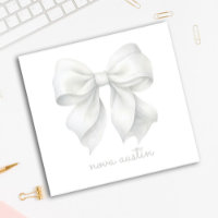 Trendweißer Bow Personalisiert mit Name Monogram