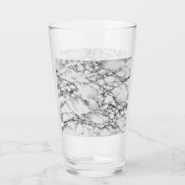 Trendweißer Marmorstein Glas (Vorderseite)